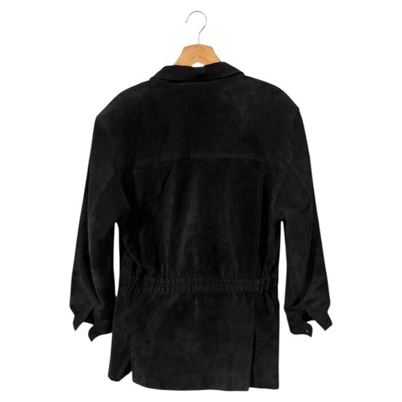 Nancy Heller Vintage Black Suede Leather Jacket, M - Picture 2 of 10